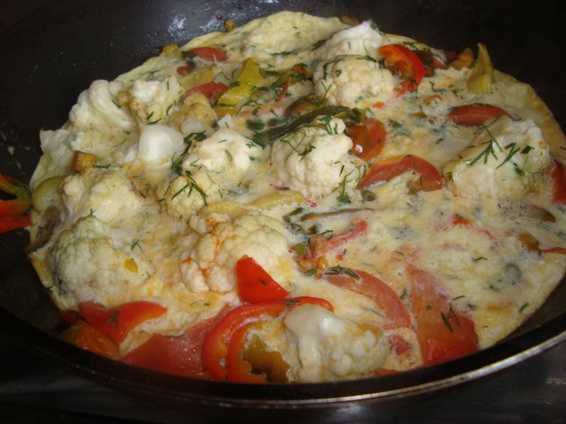 Цветная капуста с овощами