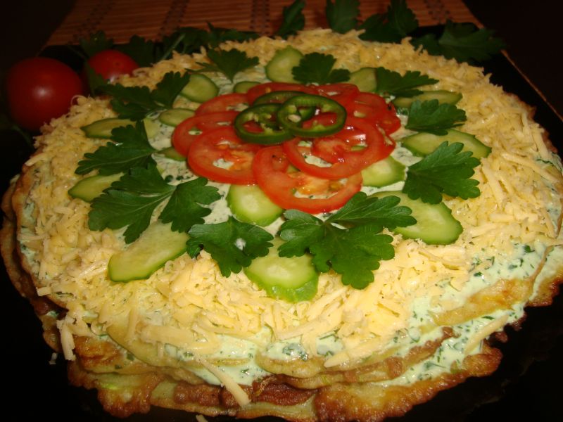 Кабачковый торт с сыром