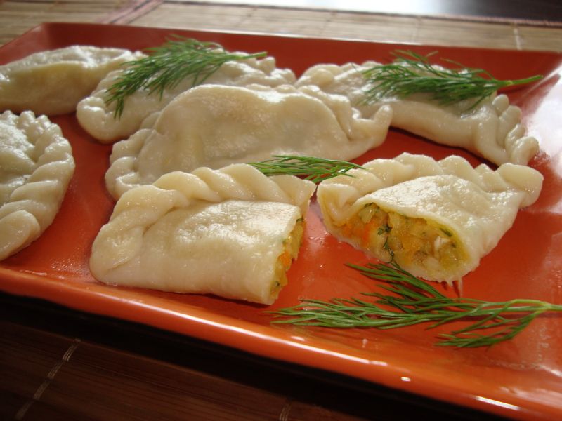 Вареники постные с капустой и картошкой