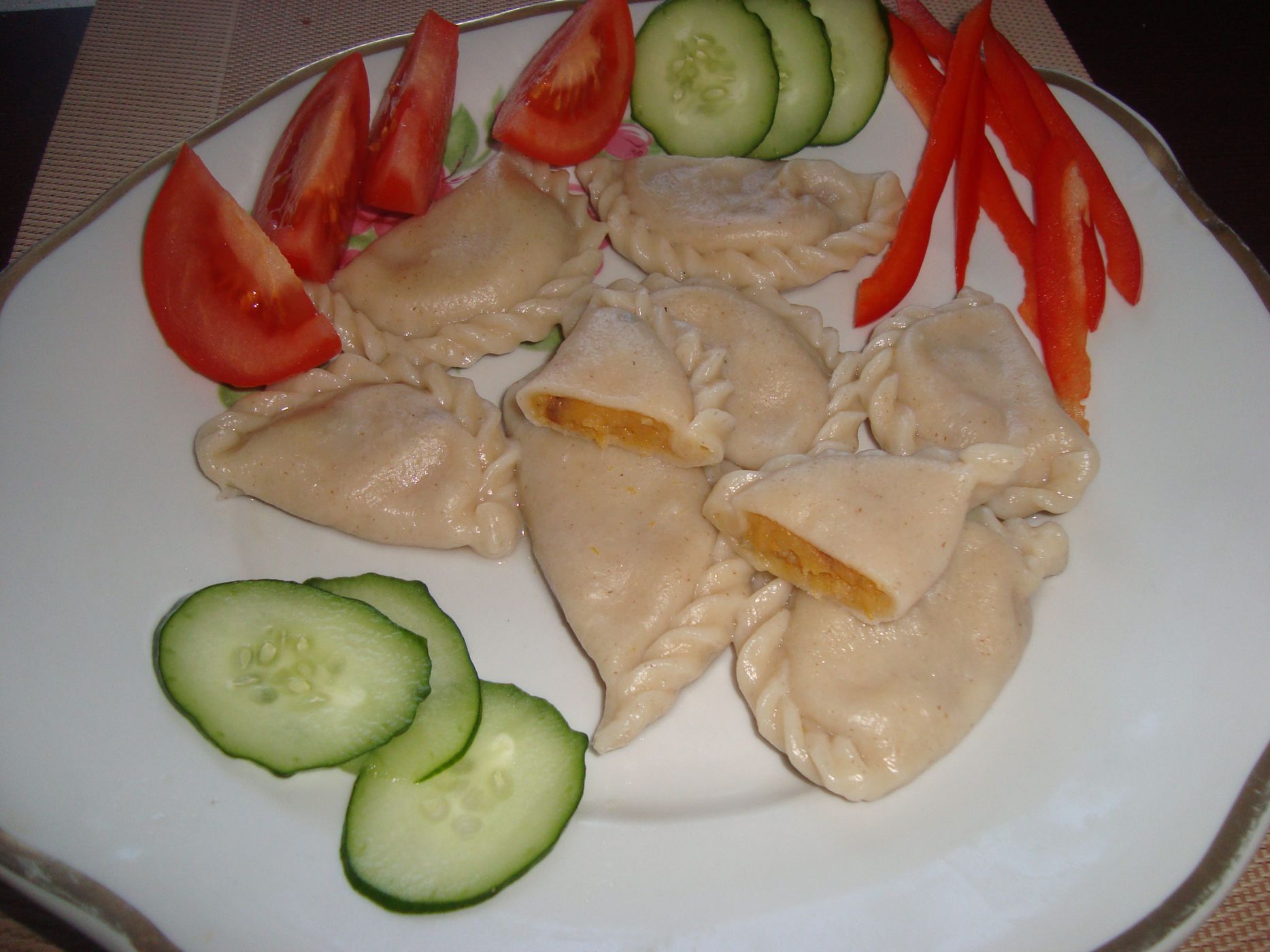 Вареники с тыквой и картошкой