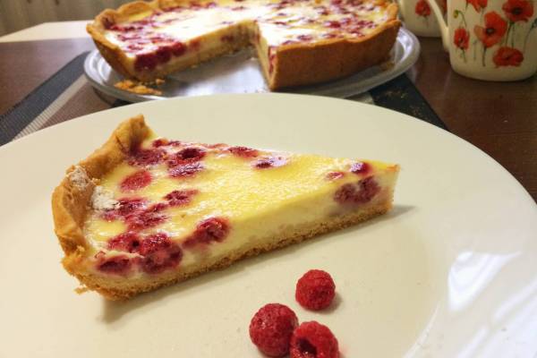 Цветаевский пирог с малиной