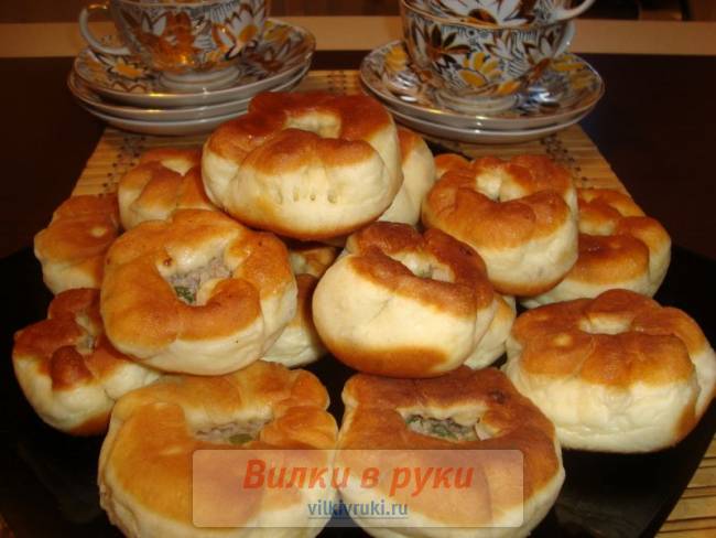 Перемячи жареные с мясом