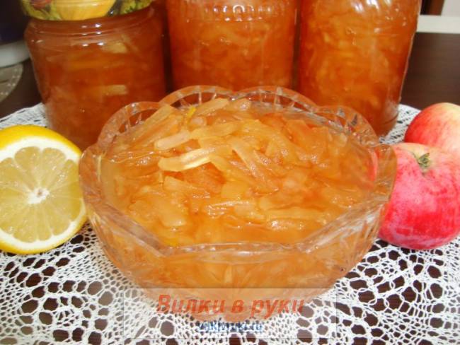 Яблочное варенье с лимоном