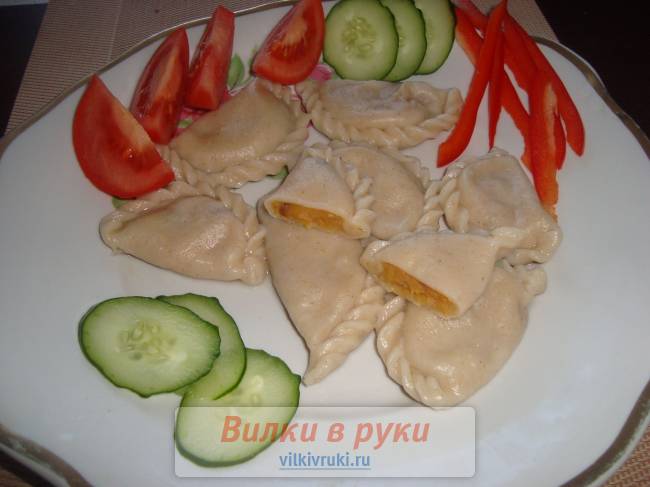 Вареники с тыквой и картошкой