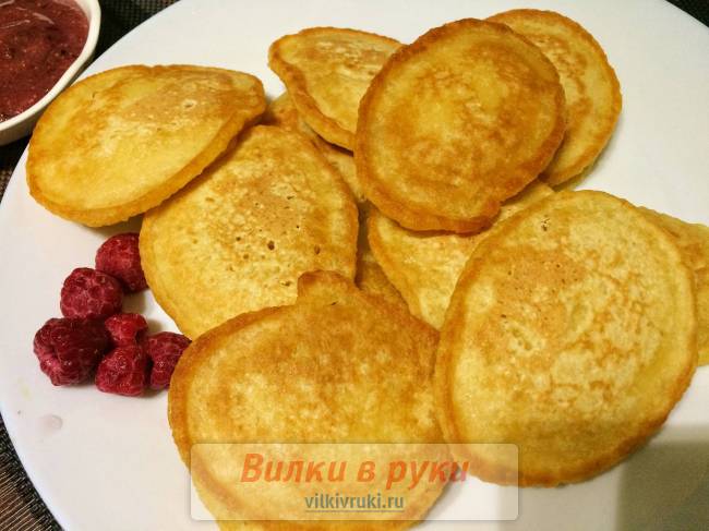 Кукурузные оладьи без яиц