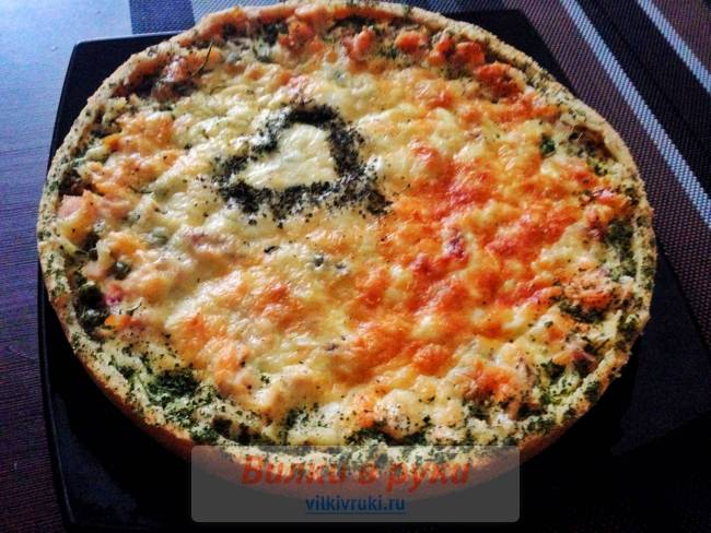 Киш с куриной грудкой