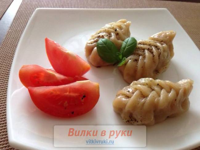 Манты со скумбрией