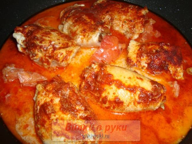 Куриные рулетики по-испански
